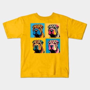 Chinese Shar-Pei Pop Art - Dog Lovers Kids T-Shirt